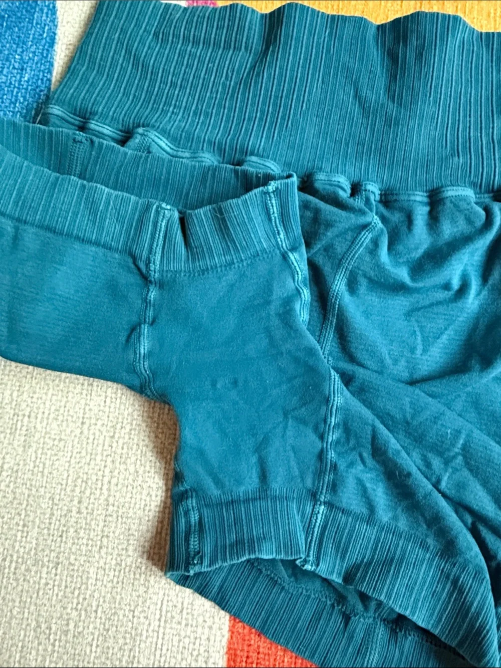 Free people movement Teal biker Shorts